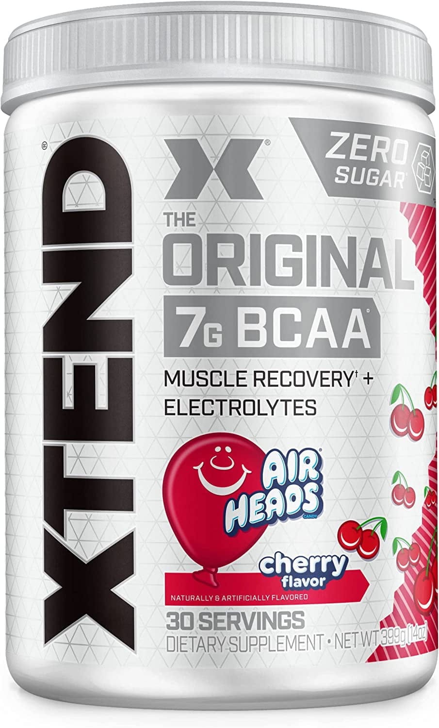 XtendXTEND Original BCAA Powder Airheads Candy Flavor, 7g BCAA and 2.5g L-Glutamine, Sugar Free Post Workout Muscle Recovery Drink with Amino Acids for Men & Women, 30 Servings