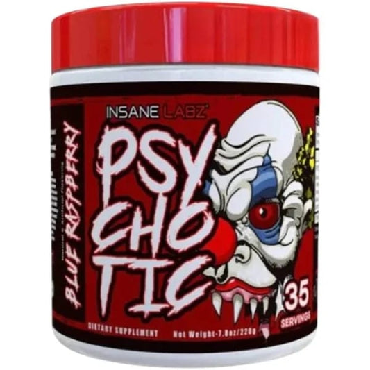 Insane Labs ORIGINAL Psychotic RED 2024 Pre-Workout 35 Scoops(Blue raspberry flavour)